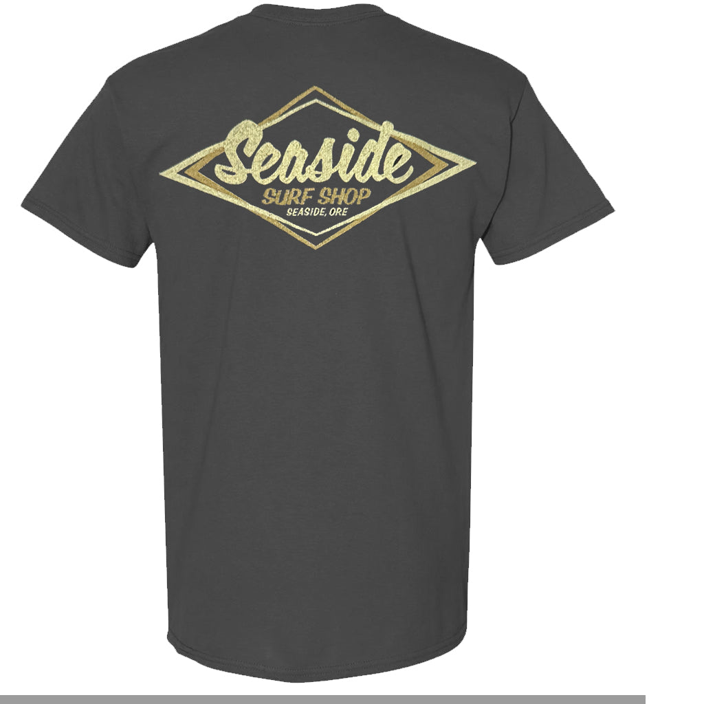Seaside Surf Vintage Logo Womens S/S Tee - Storm
