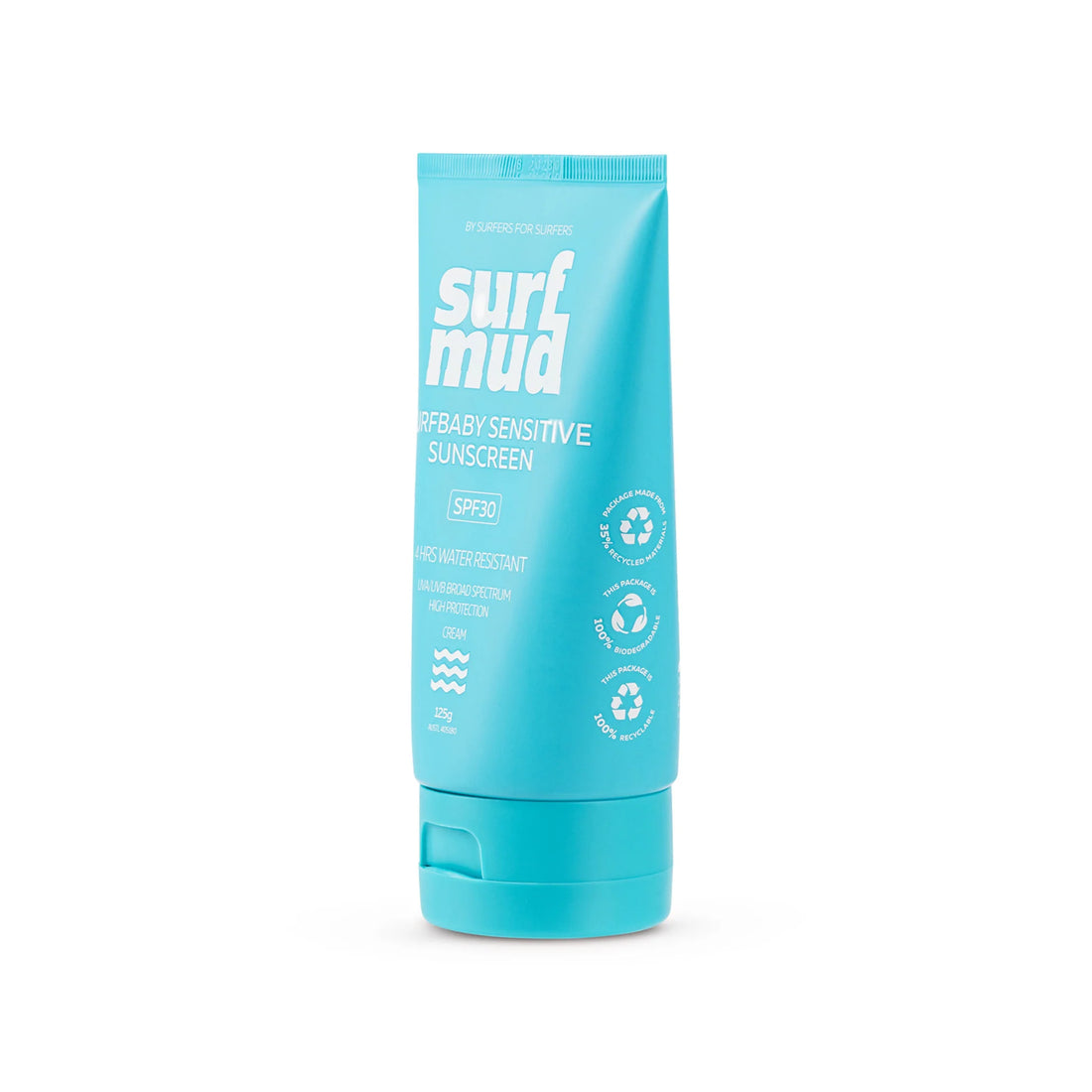 Surfmud - Surfbaby Sensitive SPF30  Sunscreen - 125g - Seaside Surf Shop 