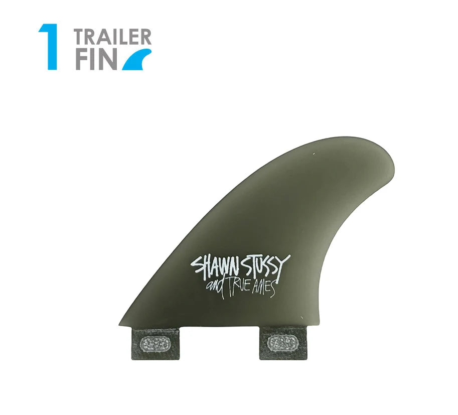 True Ames Shawn Stussy S/Double Hitchiker FCS Compatible Trailer - Smoke Solid Fiberglass