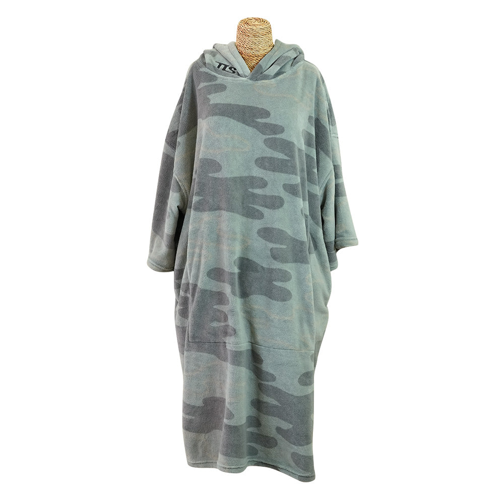 Blocksurf TLS Microfleece Wetsuit Changing Robe/Poncho - Camo