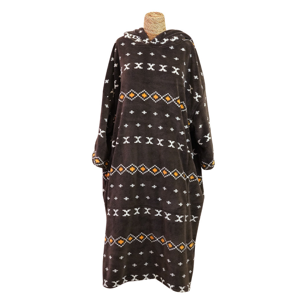 Blocksurf TLS Microfleece Wetsuit Changing Robe/Poncho - Fairisle