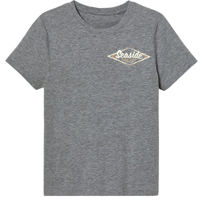 Seaside Surf Vintage Logo Womens S/S Tee - Heather Gray