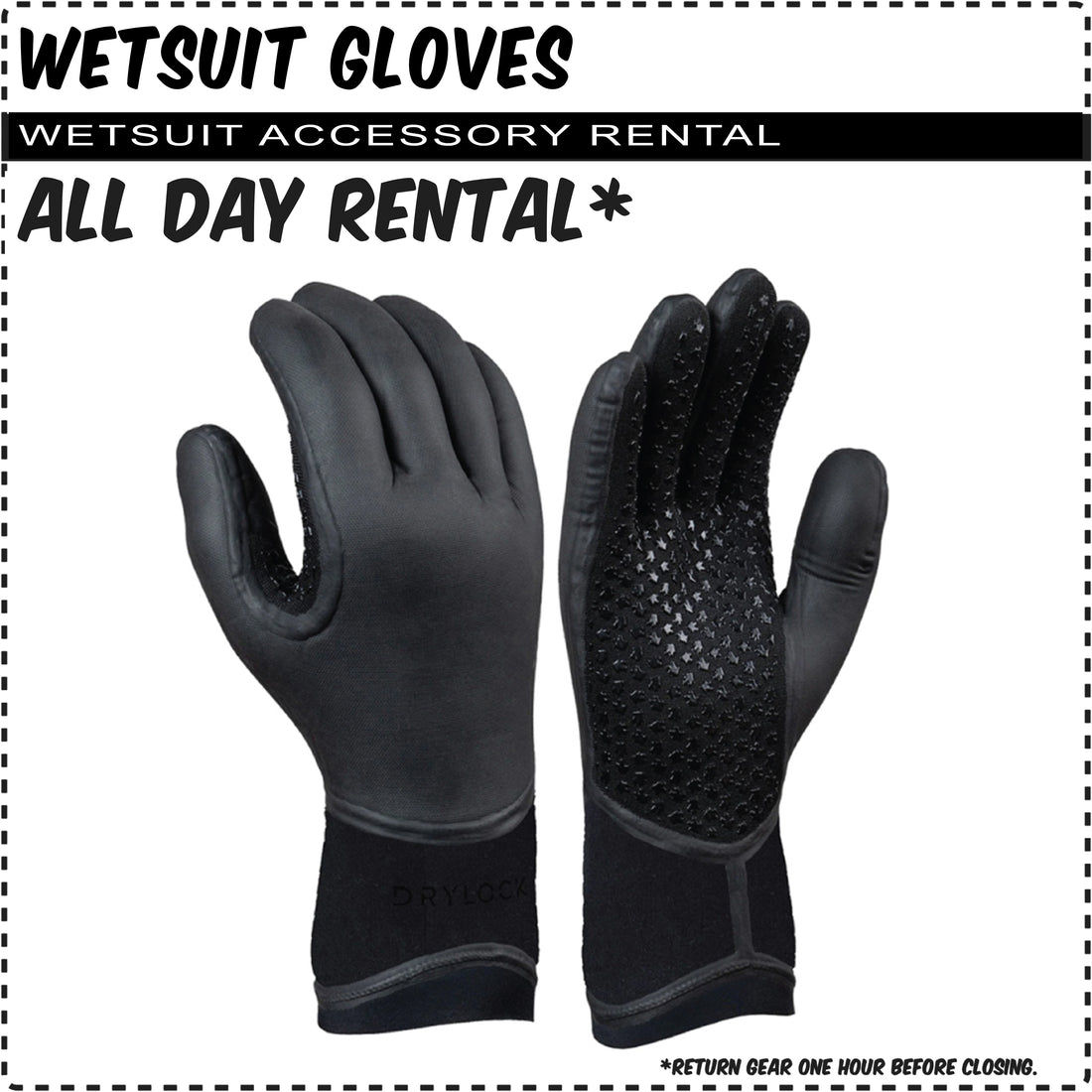 Wetsuit  Gloves Accessory Rentals