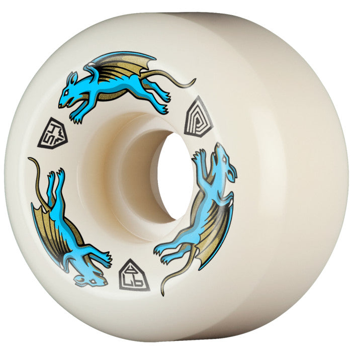 Powell Peralta Nano Rats 97A - AA2 Asymmetrical Shape - Wide Ride Patch - 54mm x 39mm 97A AA2 Skateboard Wheels 4pk