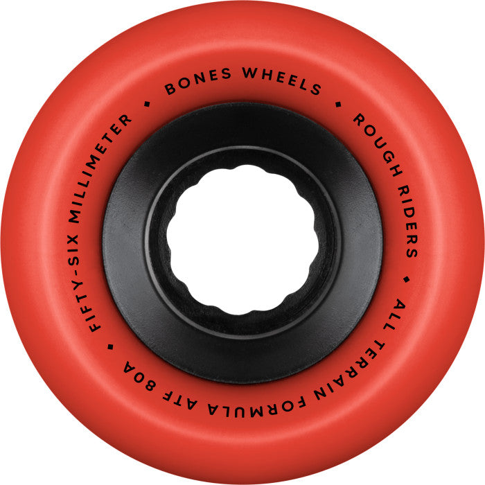 Bones ATF Rough Rider 56mm 80a Skateboard Wheels - Red
