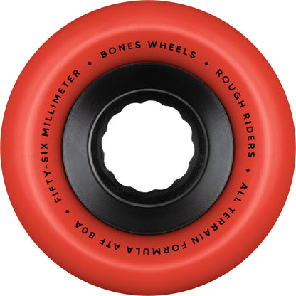Bones ATF Rough Rider 56mm 80a Skateboard Wheels - Red