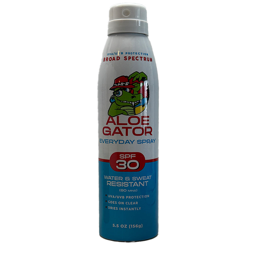 Aloe Gator Everyday Spray 5.5 oz SPF 30 Sunscreen - Seaside Surf Shop 