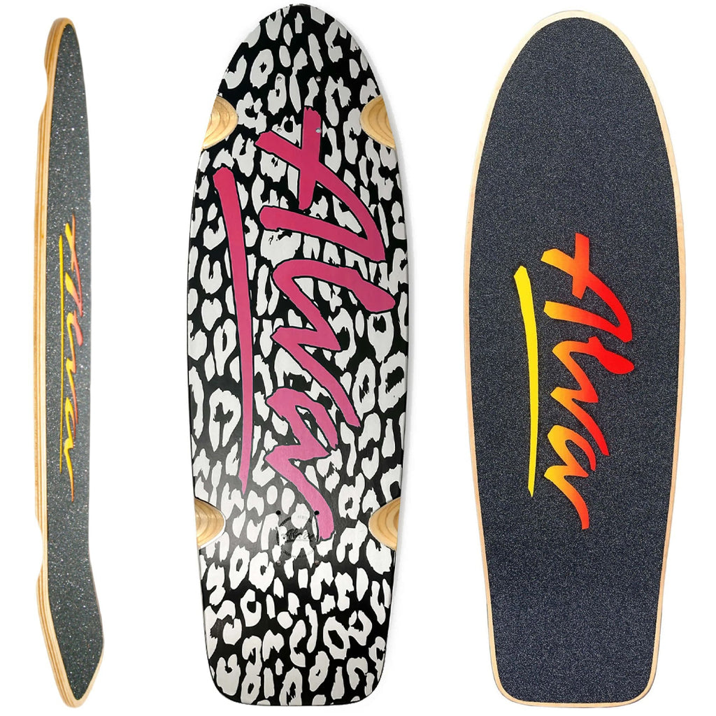 Alva Skateboards 1979 Leopard Re Issue Deck 9.25x33" -White/Pink