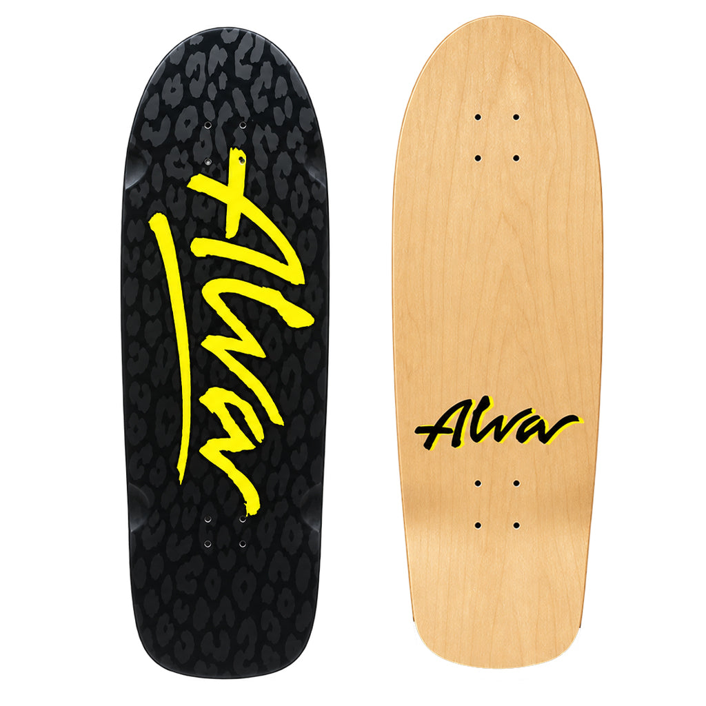 Alva Skateboards Modern Leopard Re Issue Deck 10x33" - Black Leopard/Yellow