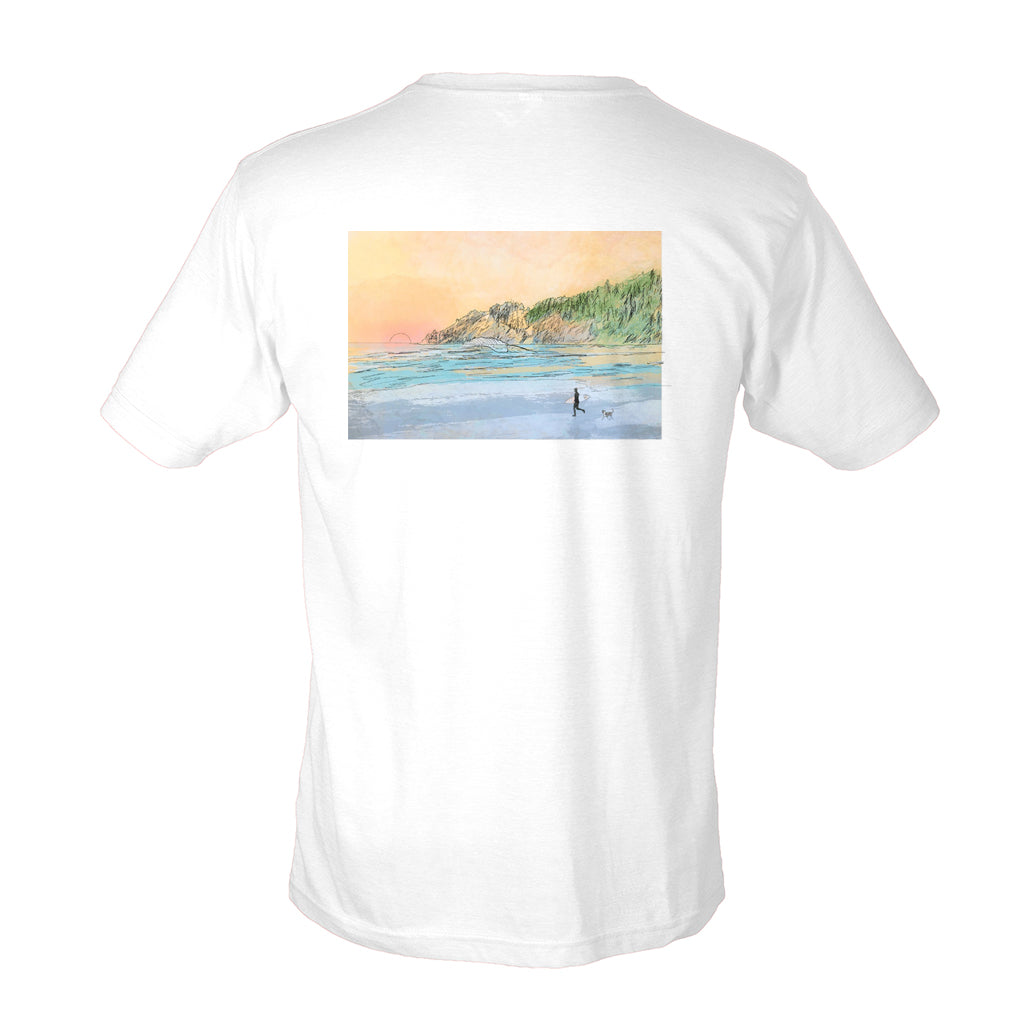 Seaside Surf Shop x Maya Sacks - Local Artist Series Oswald S/S Mens Tee - White - Seaside Surf Shop 