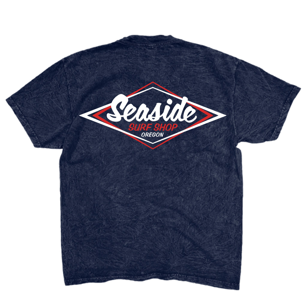 Seaside Surf Saltwater Wash Vintage Logo S/S Tee - Midnight