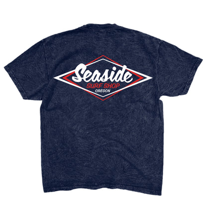 Seaside Surf Saltwater Wash Vintage Logo S/S Tee - Midnight