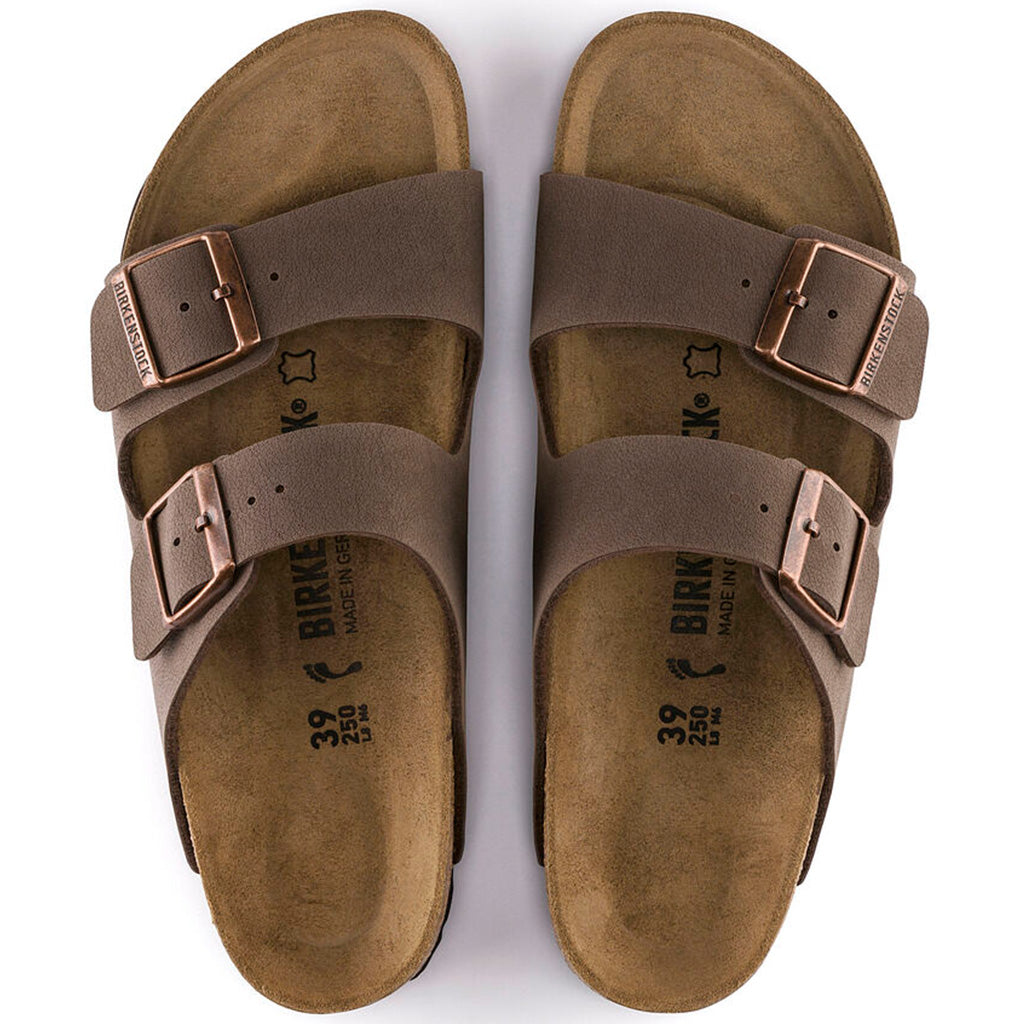 Birkenstock Womens Arizona Birkibuc Sandals - Mocha
