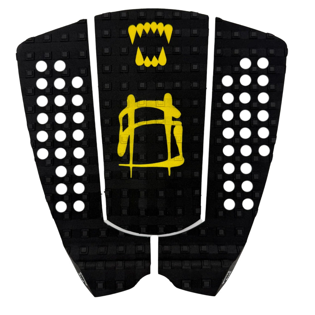 Blak Bear Surf Club Surf &amp; Destroy Traction Pad - Black/Yellow