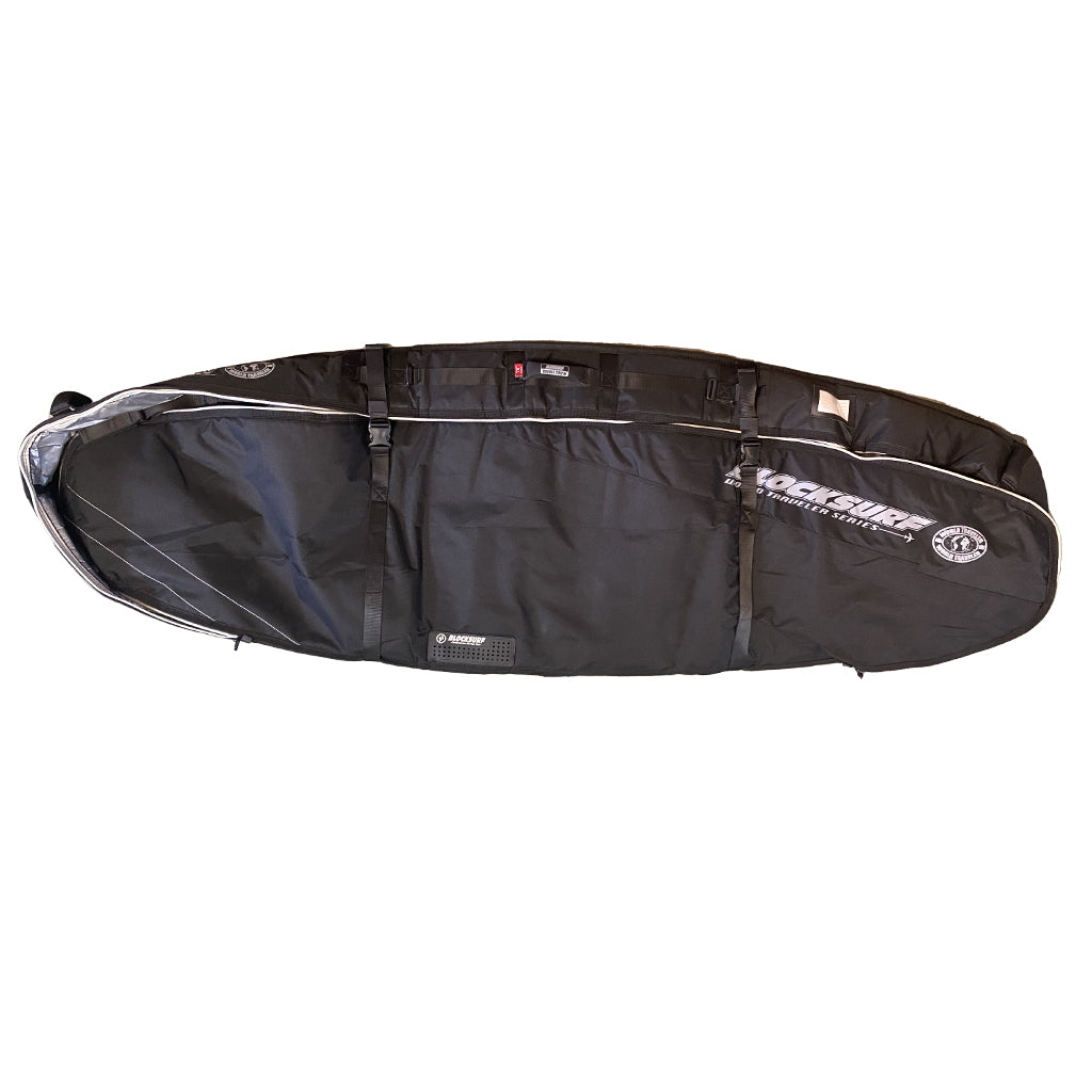 Blocksurf Double Coffin Shortboard Bags - Black/Silver