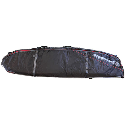 Blocksurf Triple Coffin w/Wheels Shortboard Bags - Black/Silver