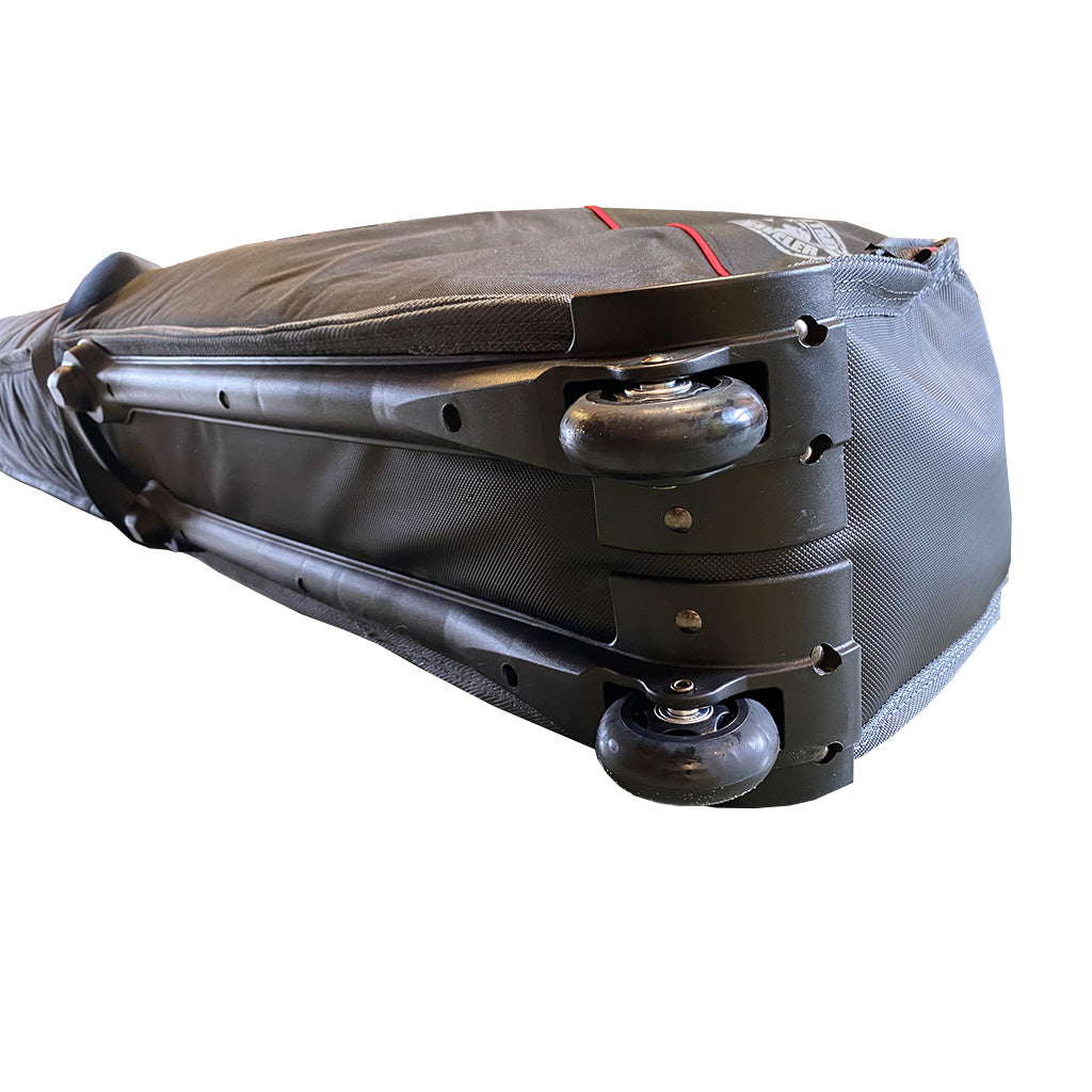 Blocksurf Triple Coffin w/Wheels Shortboard Bags - Black/Silver