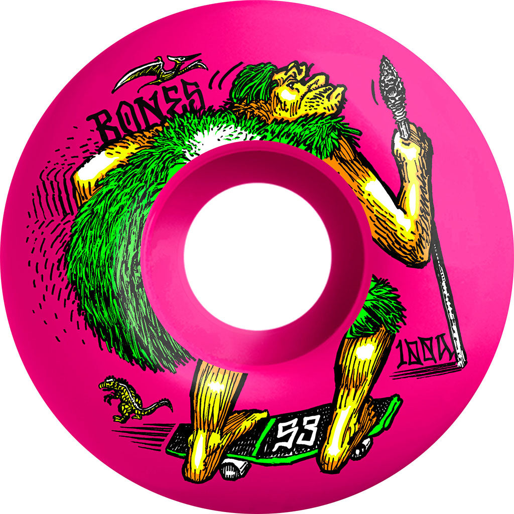 Bones Wheels NEONderthal 53mm V4 Original Wide - Pink