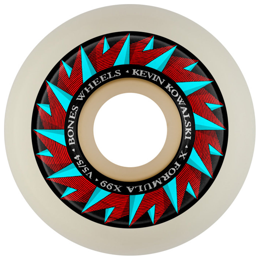 BONES WHEELS X-Formula Skateboard Wheels Kowalski Against the Grain 54 V5 Sidecut 99A 4pk