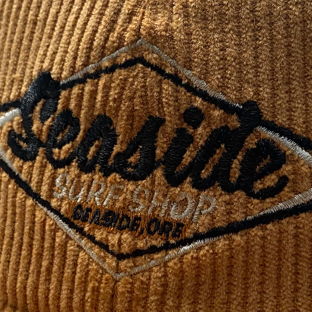 Seaside Surf Shop Wide Cord Vintage Logo Hat - Bronze/Big Fit - Seaside Surf Shop 