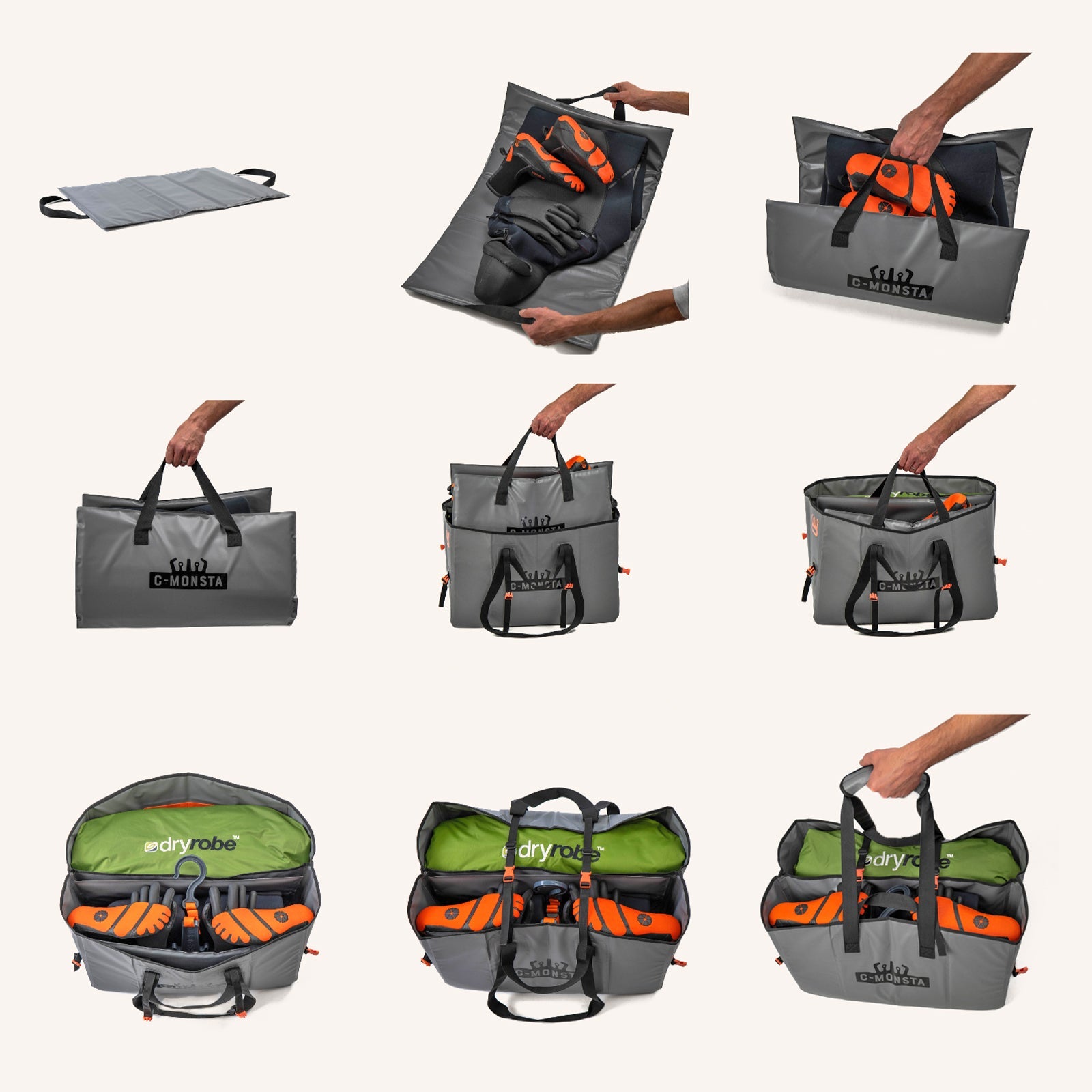 C-Monsta Wetsuit Hanger, Changing Mat &amp; Split Bag Bundle