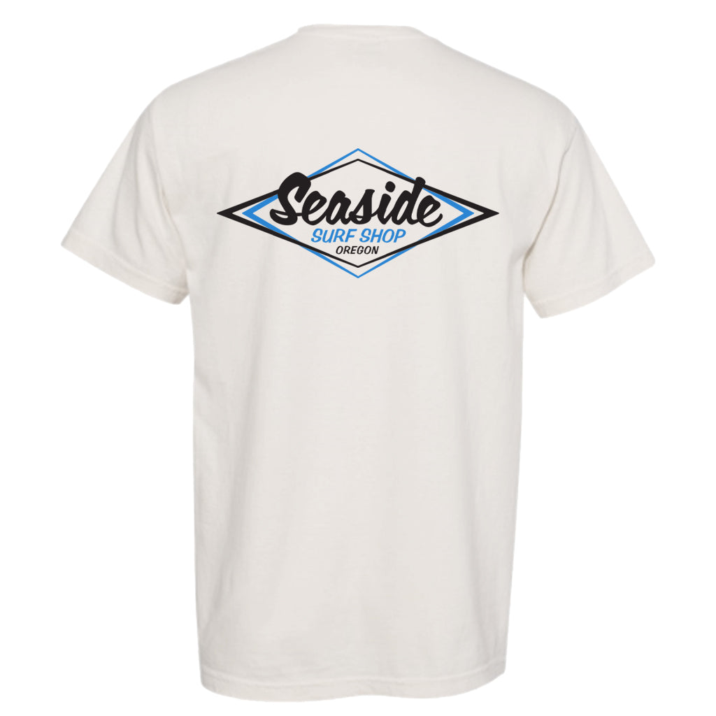 Seaside Surf  Garment Dyed Vintage Logo S/S Tee - Cappuccino