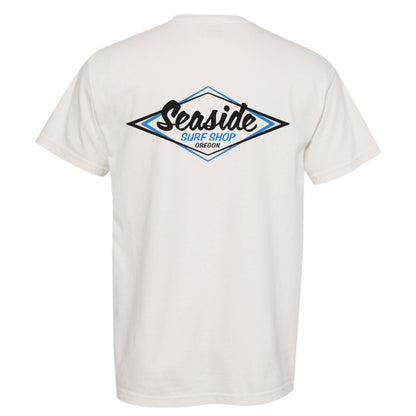 Seaside Surf  Garment Dyed Vintage Logo S/S Tee - Cappuccino