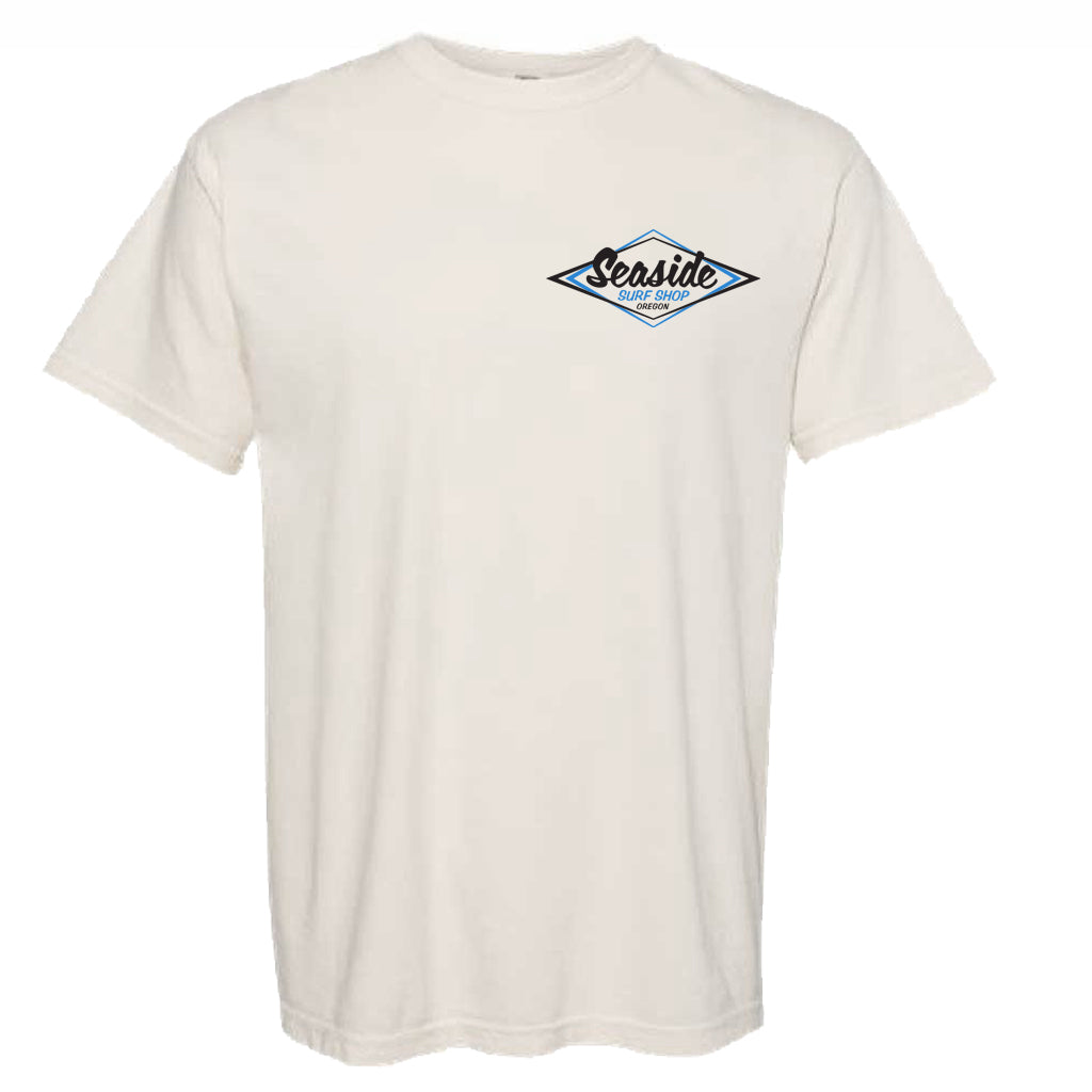 Seaside Surf  Garment Dyed Vintage Logo S/S Tee - Cappuccino