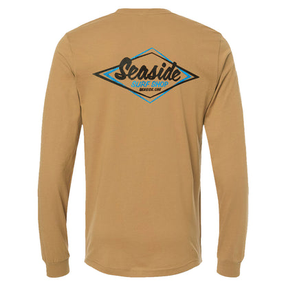 Seaside Surf Shop Mens Vintage Logo L/S  Tee - Cider