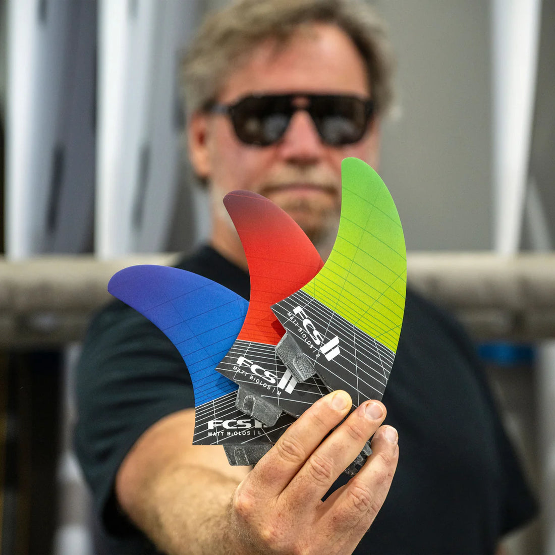 FCS II Matt Biolos Tri Fin Set - Medium - Red