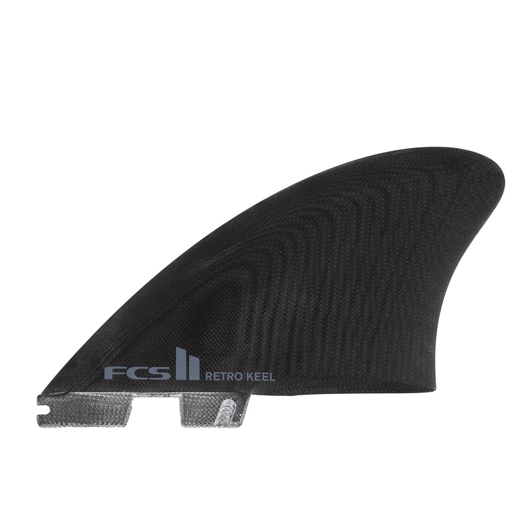 FCS II Retro Keel PG Twin Fins - Black