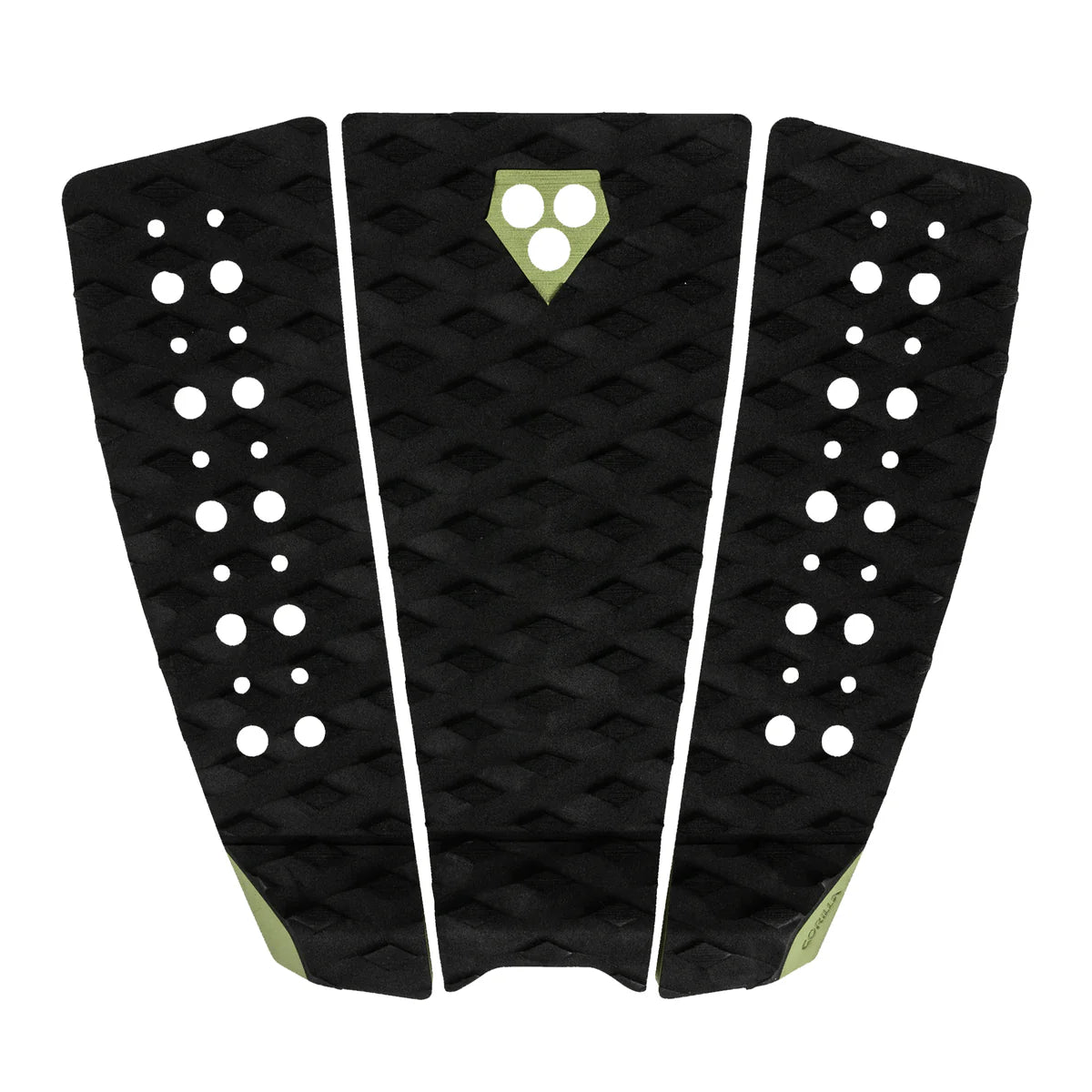 FCS Phat Three Traction Pad - Black/Bay Leaf