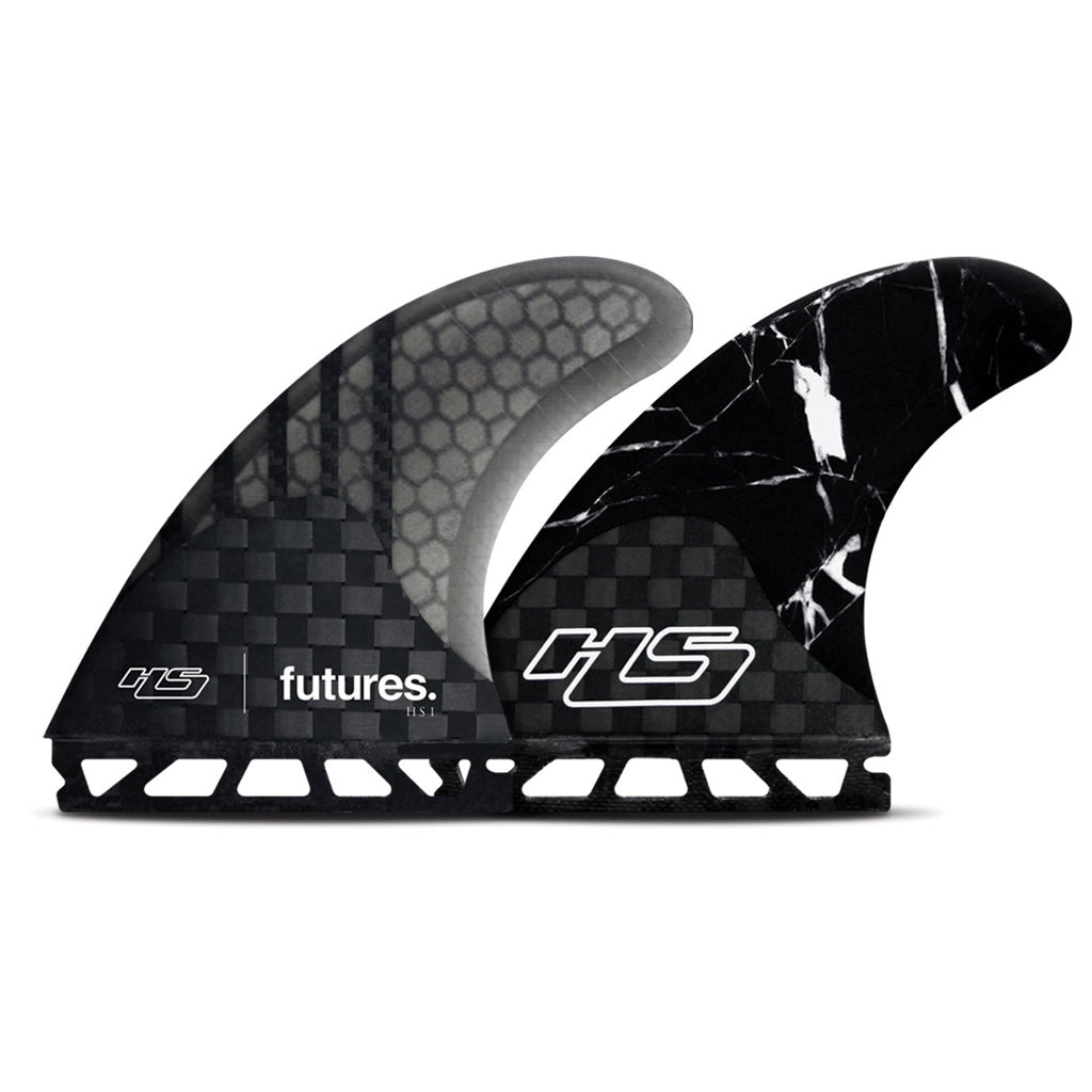 Futures Fins - HS1 Generation Thruster Fin Set - Black Marble