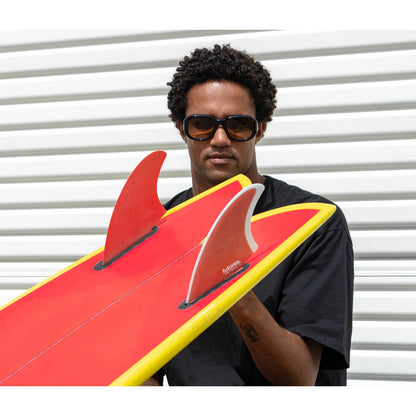 Futures Fins - Mikey February Twin Fiberglass Keel - Red Grey