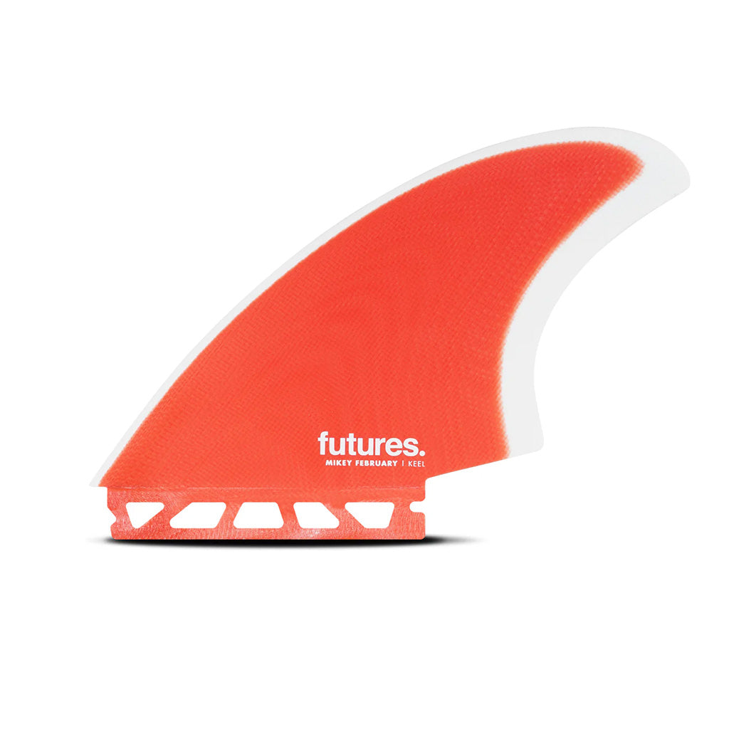 Futures Fins - Mikey February Twin Fiberglass Keel - Red Grey