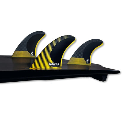 Futures Fins - P6 Blackstix Tri Fin Set - Yellow