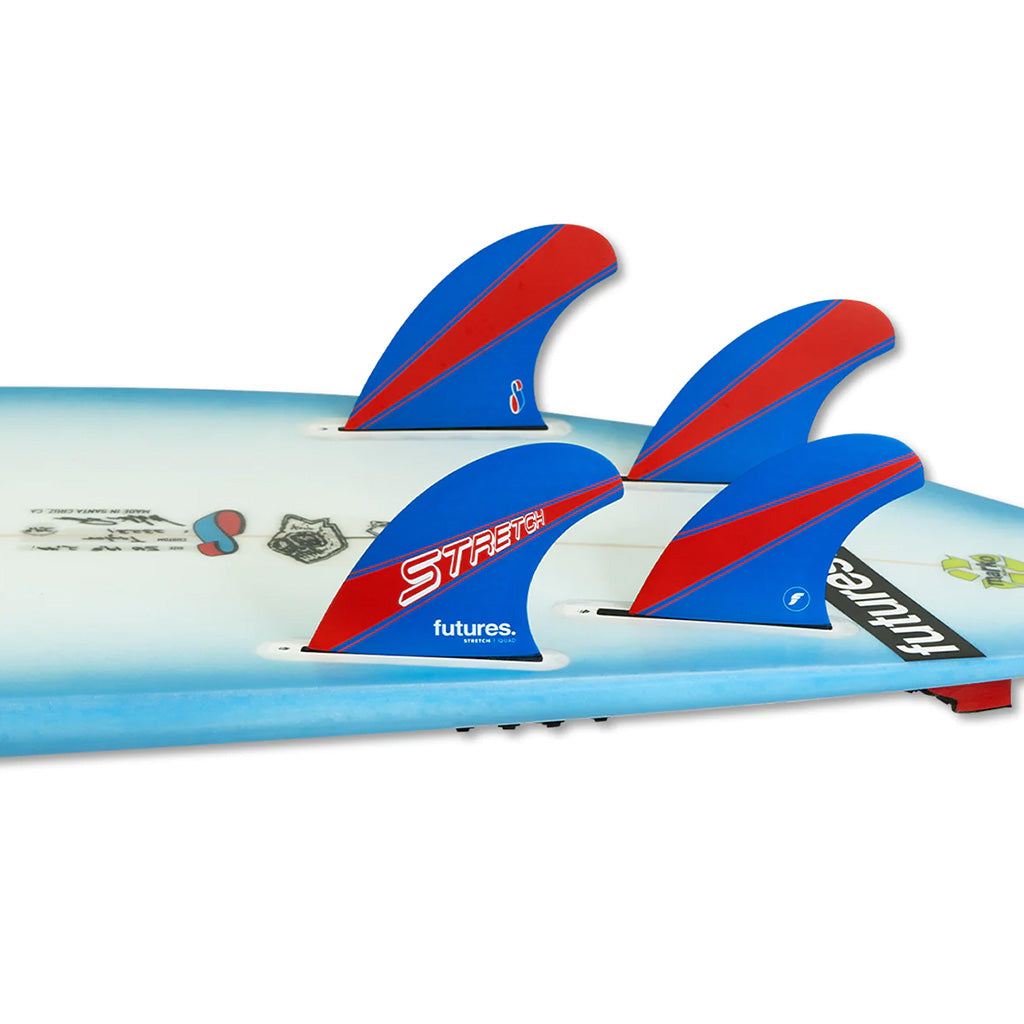 Futures Fins - Stretch Honeycomb Quad Set - Blue/Red