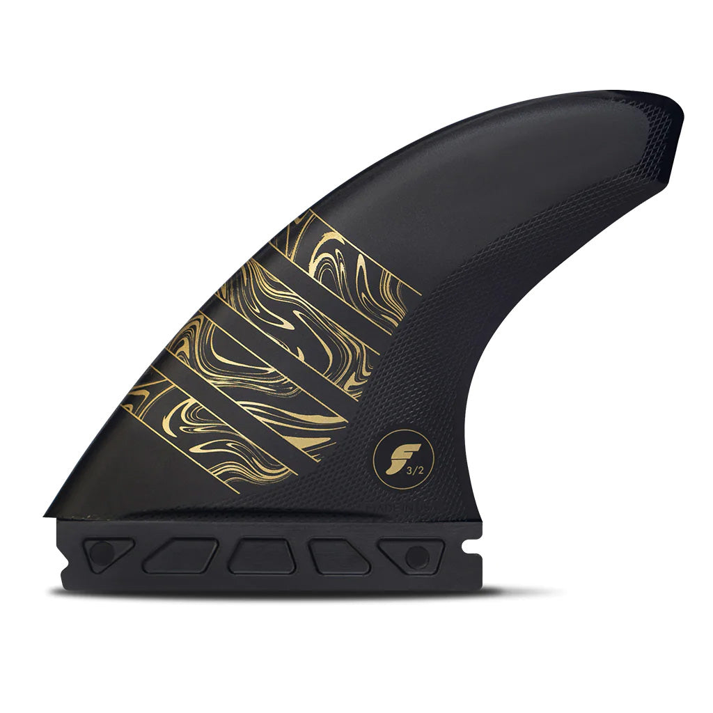 Futures Fins - Vector 3/2 Alpha Medium Thruster - Carbon/Gold