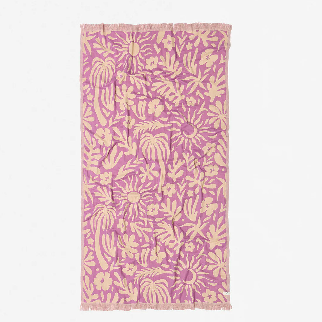 Sunny Driftweave Turkish Beach Towel - Grimace