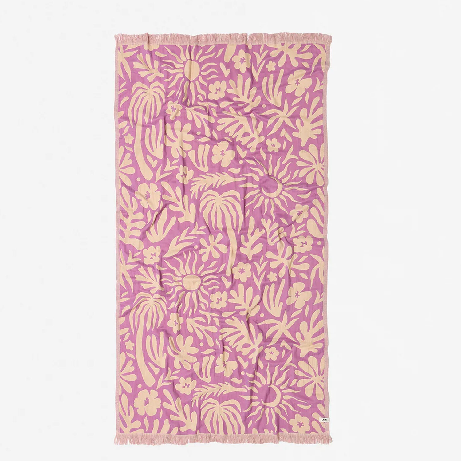 Sunny Driftweave Turkish Beach Towel - Grimace