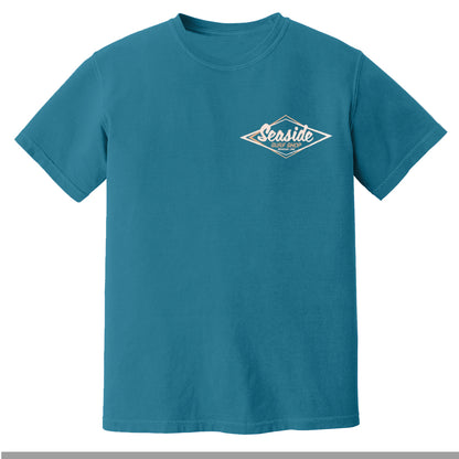 Seaside Surf Garment Dyed Vintage Logo S/S Tee - Hawaii Blue
