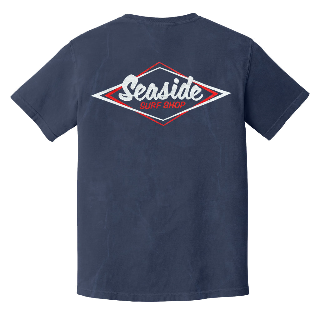 Seaside Surf Saltwater Wash Vintage Logo S/S Tee - Midnight