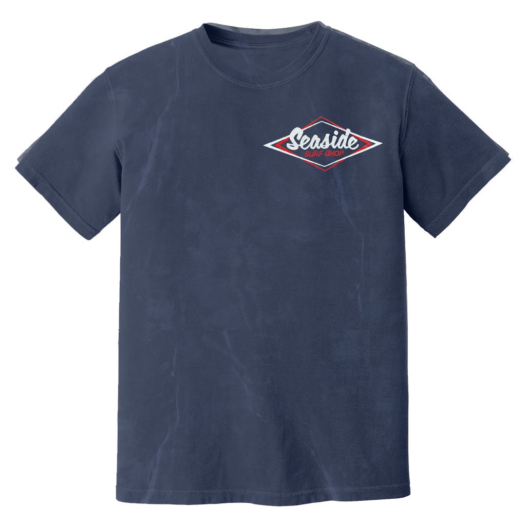 Seaside Surf Saltwater Wash Vintage Logo S/S Tee - Midnight