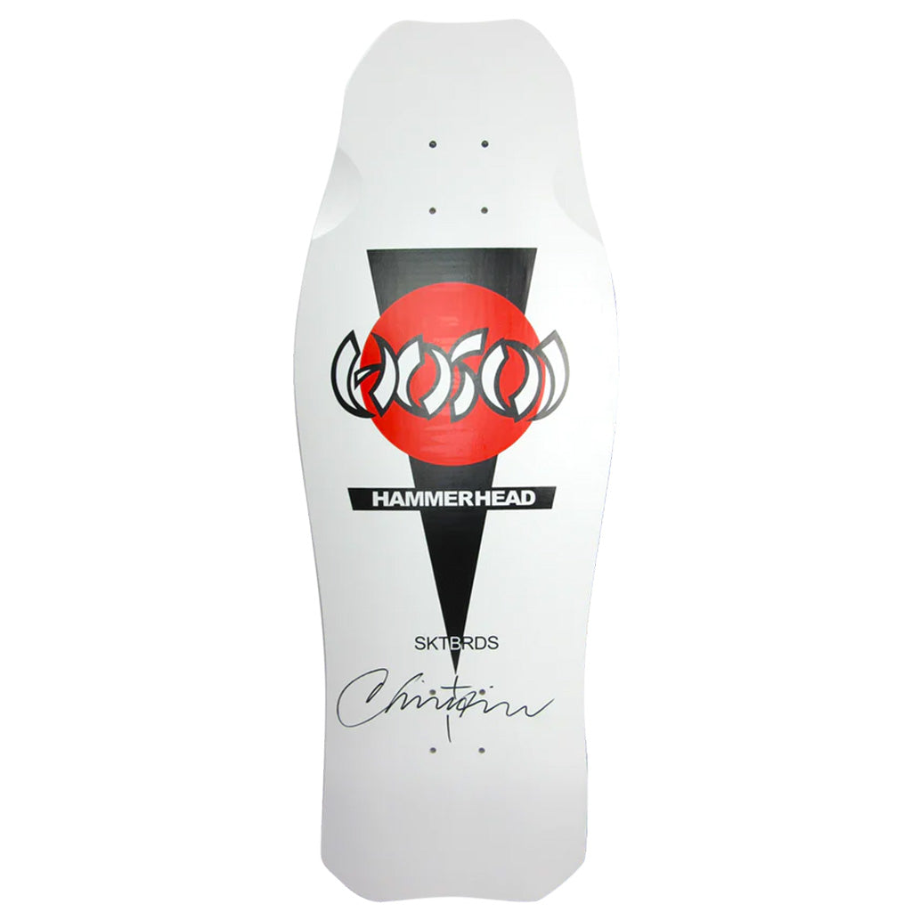Hosoi Skateboards O.G. Hammerhead White Deck Signed – 10.5"x31" Deck