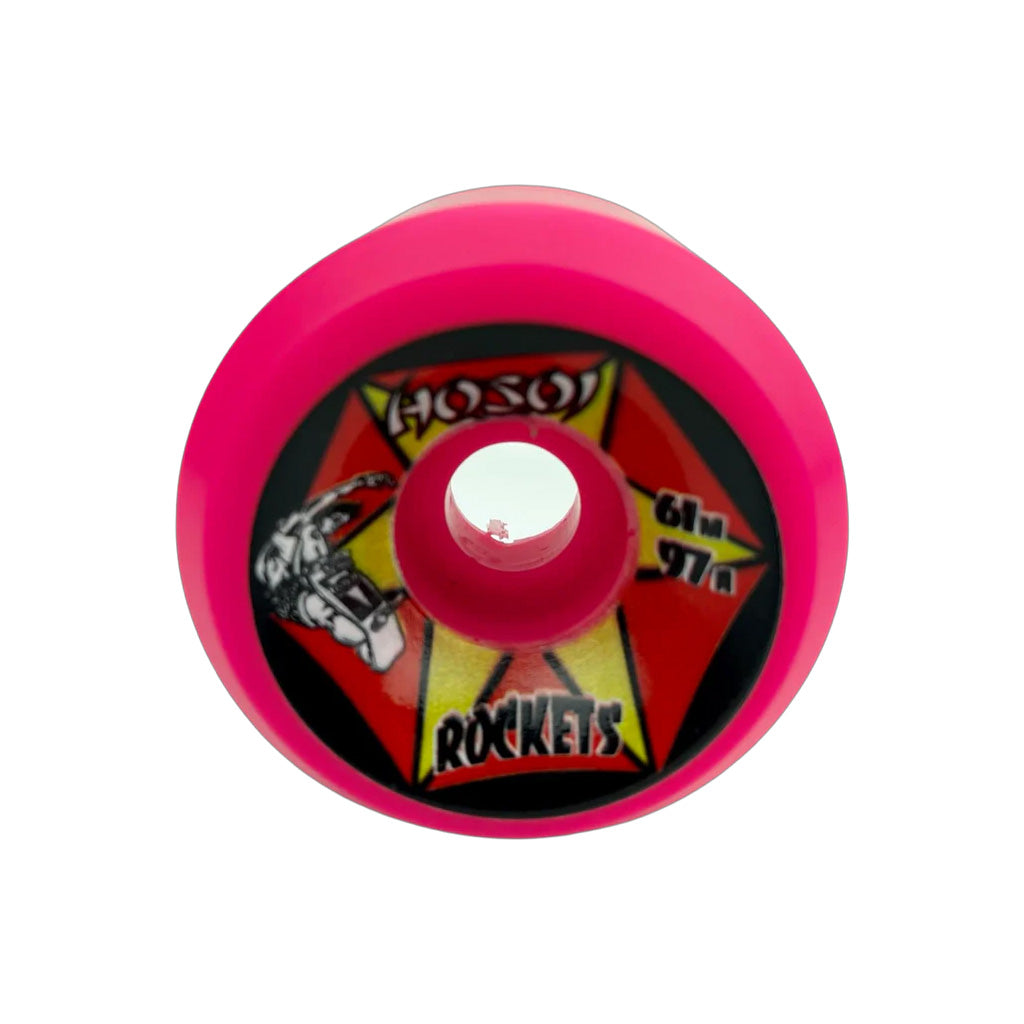 Hosoi Skateboards Rockets Wheels- 61mm 97a - PNK