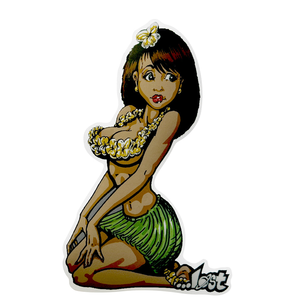 Lost Surfboards OG Hula Sticker 4.5"
