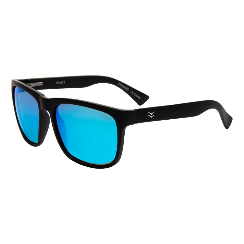 I-SEA Wyatt - Black/Ice Blue Polarized Lens