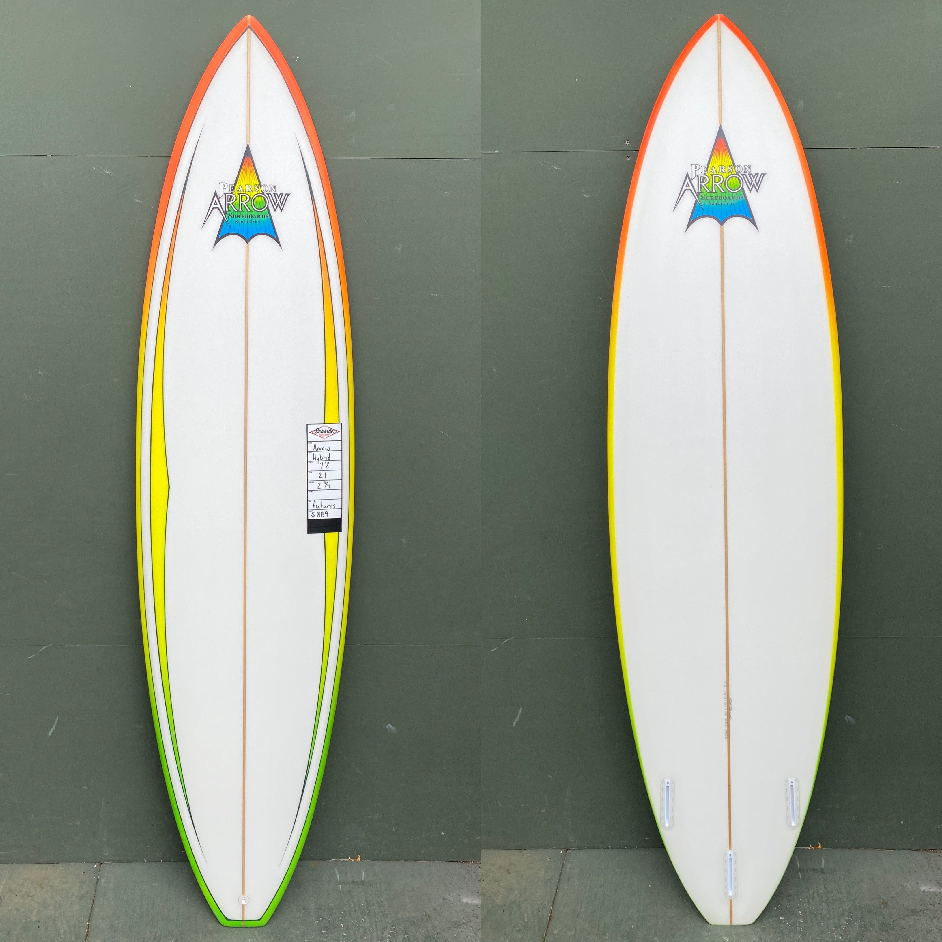 Pearson Arrow Surfboards - 7'2" Hybrid Surfboard - Seaside Surf Shop 