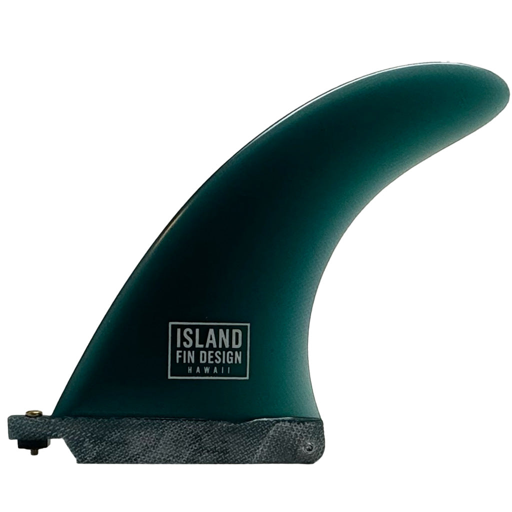Island Fin Design- 6.5&quot; Makai Fin - Blue Smoke - Seaside Surf Shop 