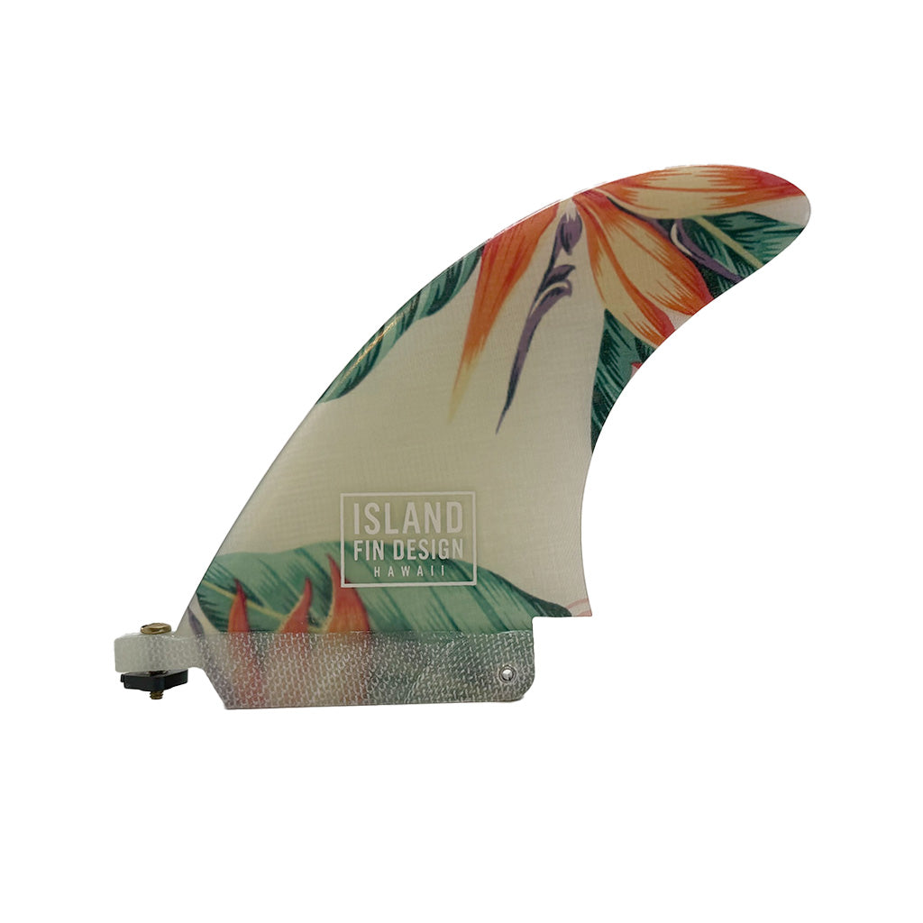 Island Fin Design- 5.0&quot; Mana Fin - Aloha Print